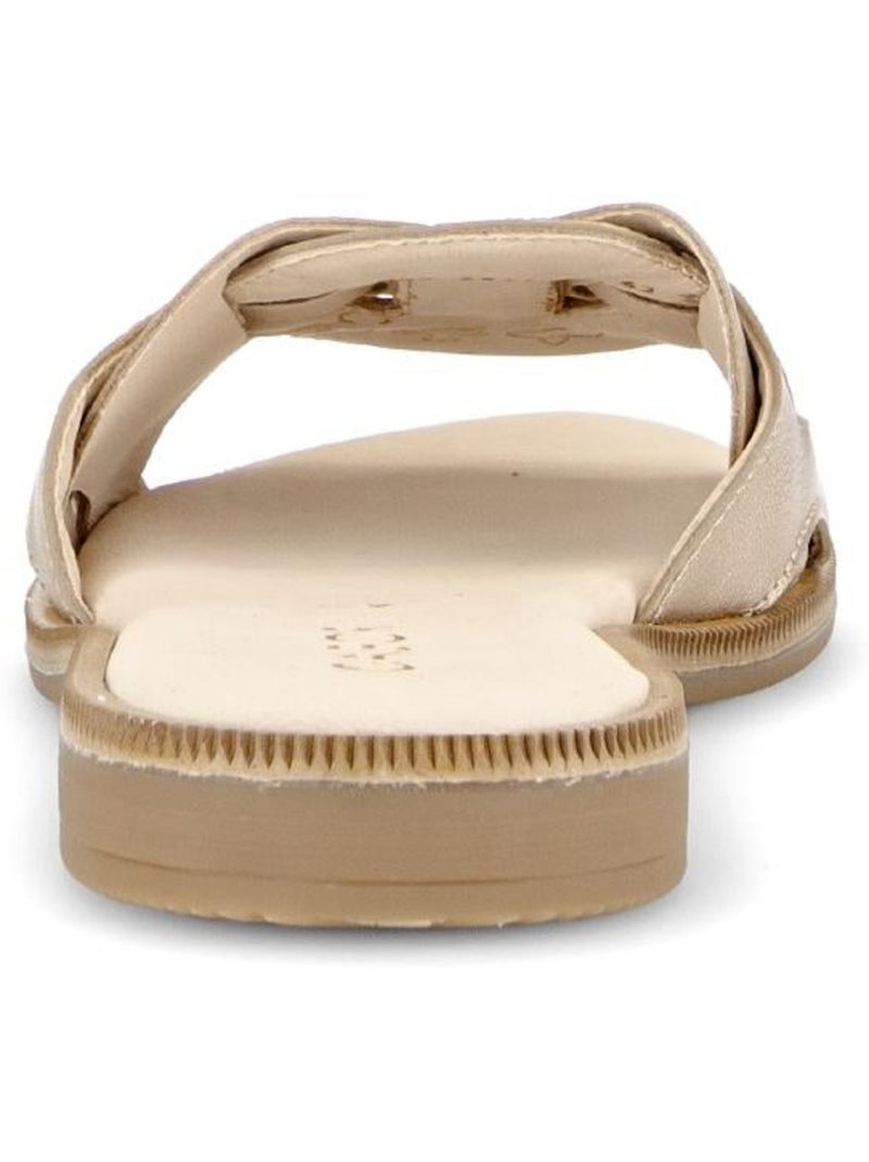 Mules  en cuir Doré/or - Kiabi