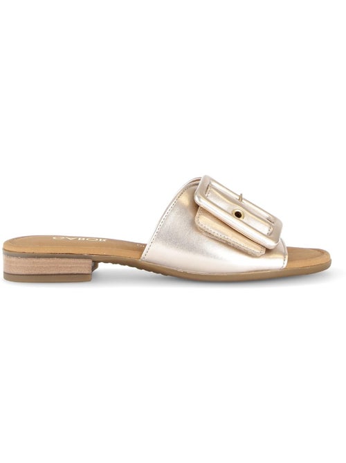 Mules  en cuir - Kiabi
