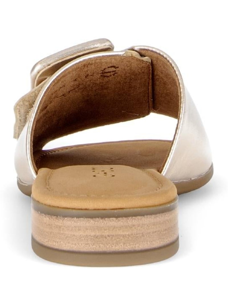 Mules  en cuir Doré/or - Kiabi
