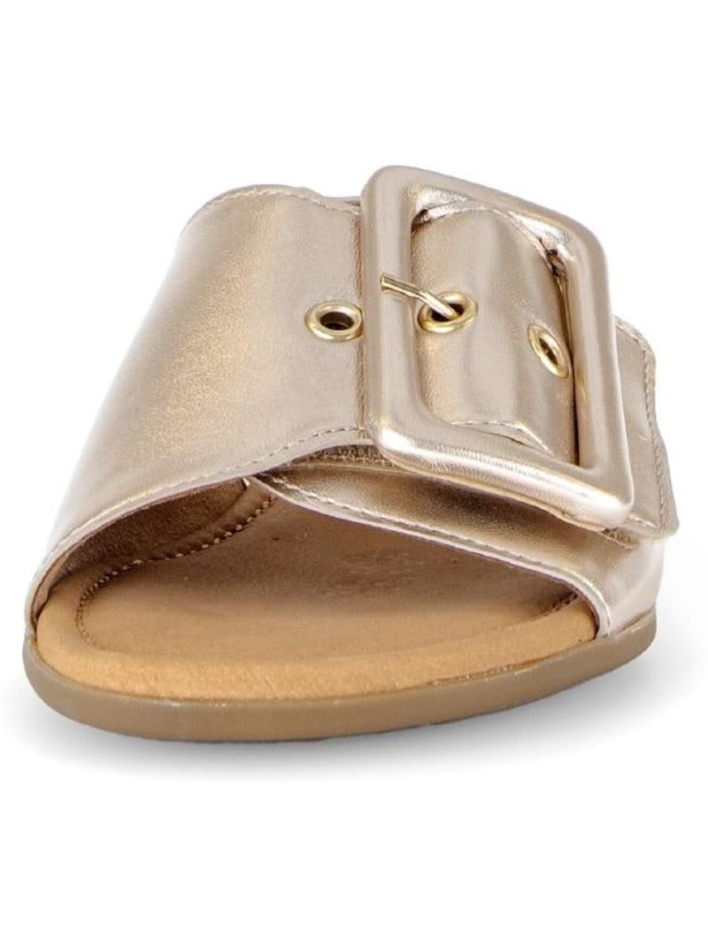Mules  en cuir Doré/or - Kiabi