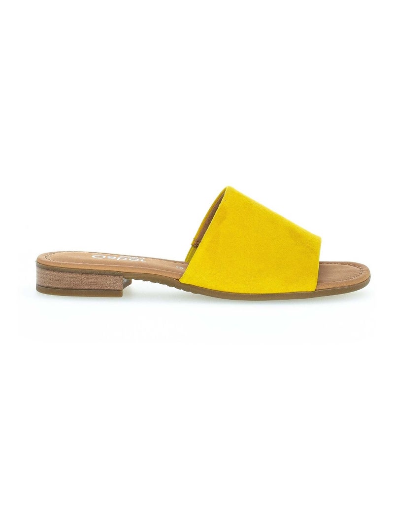 Mules  en cuir Gabor Jaune - Kiabi