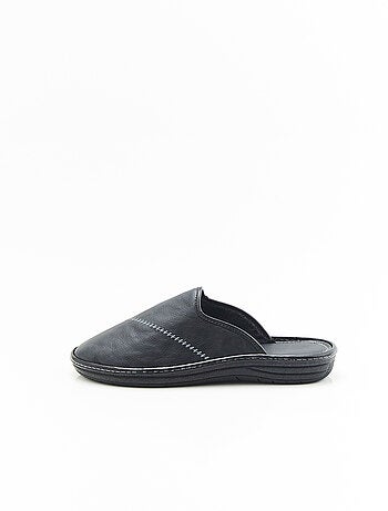 Mules en cuir grainé - Damart