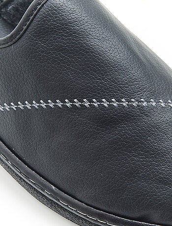 Mules en cuir grainé - Damart