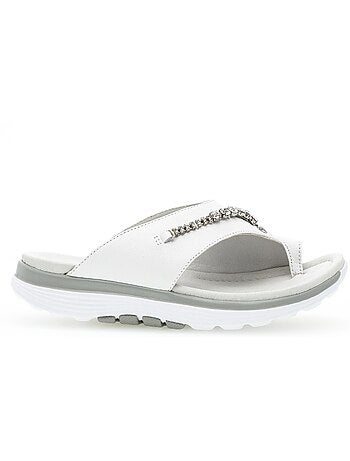 Mules en cuir lisse