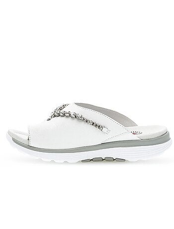 Mules en cuir lisse