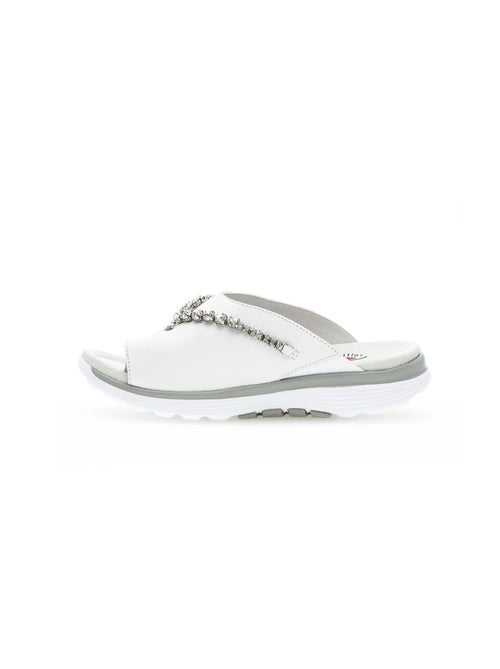 Mules  en cuir lisse - Kiabi