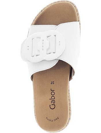 Mules en cuir lisse