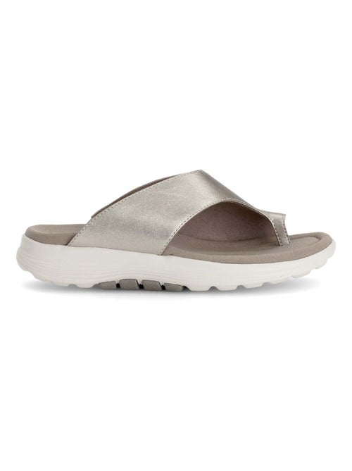 Mules  en cuir lisse - Kiabi