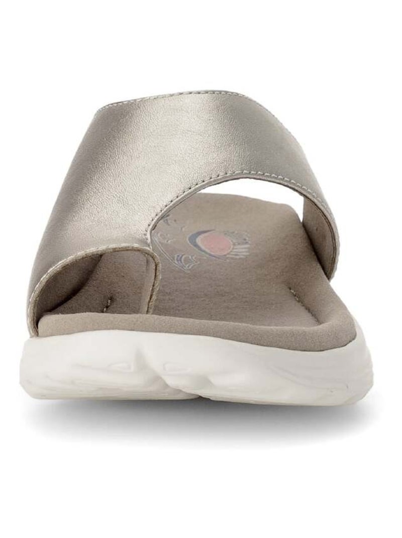 Mules  en cuir lisse Doré/or - Kiabi