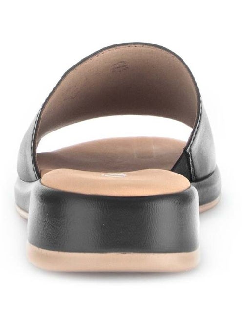 Mules  en cuir lisse - Kiabi