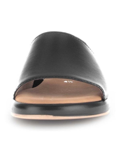 Mules  en cuir lisse - Kiabi