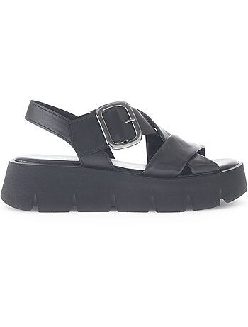 Mules en cuir lisse