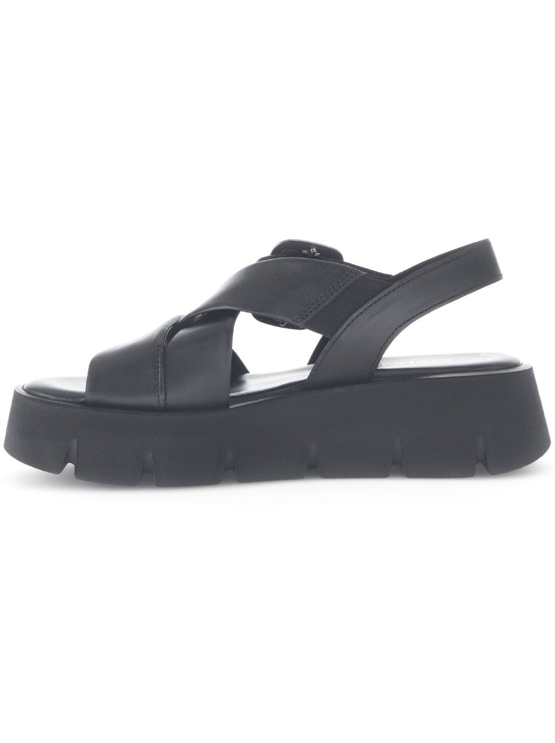 Mules  en cuir lisse Noir Noir - Kiabi
