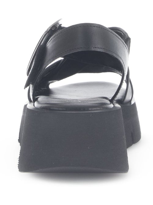 Mules  en cuir lisse - Kiabi