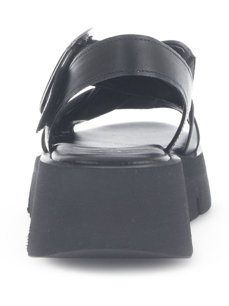Mules  en cuir lisse Noir Noir - Kiabi