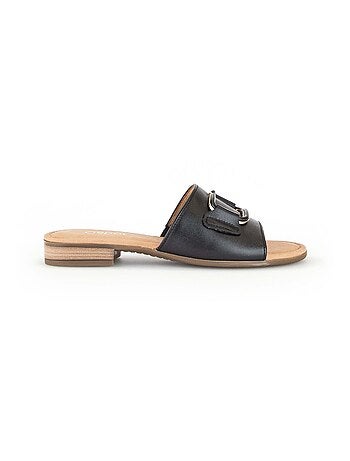 Mules en cuir lisse