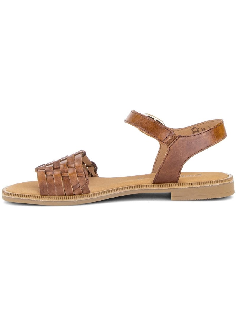 Mules  en cuir Marron - Kiabi