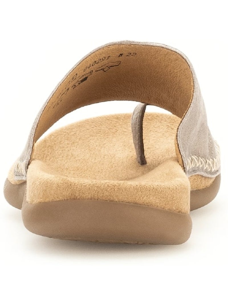Mules  en cuir métallisé Doré/or - Kiabi