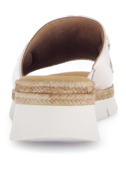 Mules  en cuir métallisé - Kiabi