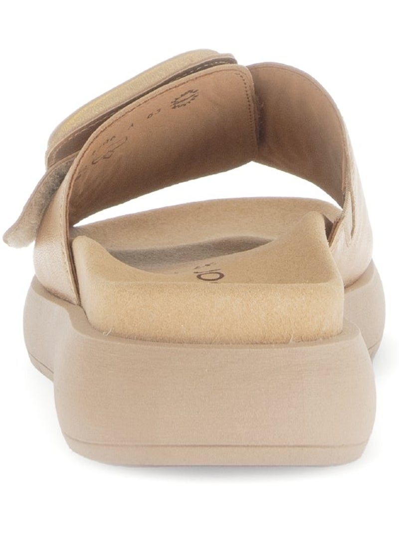 Mules  en cuir métallisé Doré/or - Kiabi
