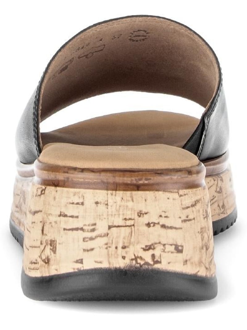 Mules  en cuir Noir Noir - Kiabi