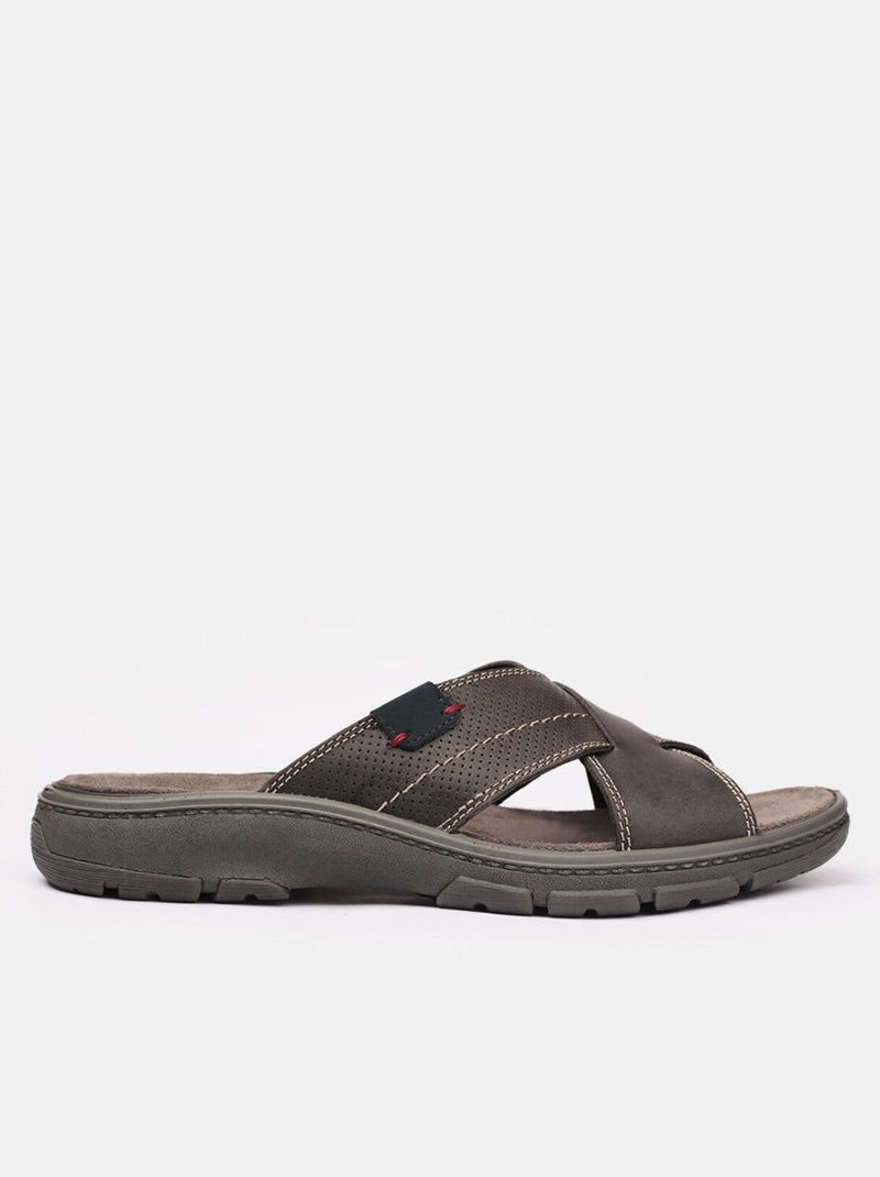 Mules en cuir Weinbrenner Gris - Kiabi
