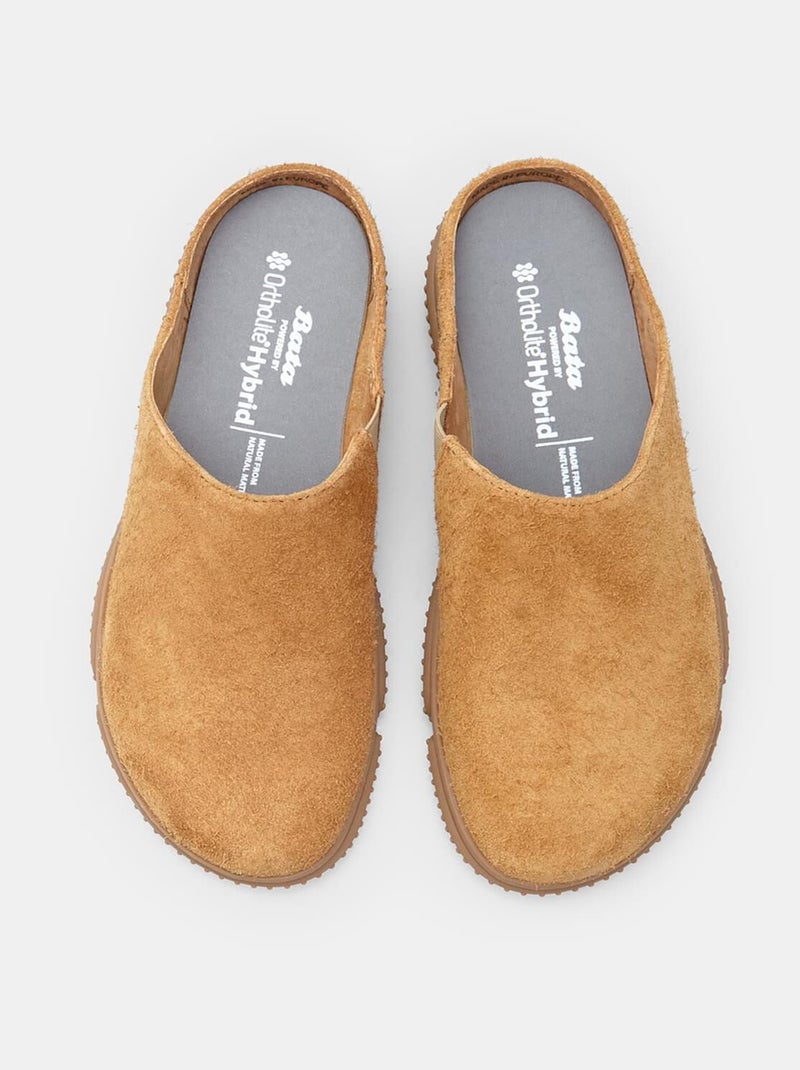 Mules en daim Bata Bronze - Kiabi