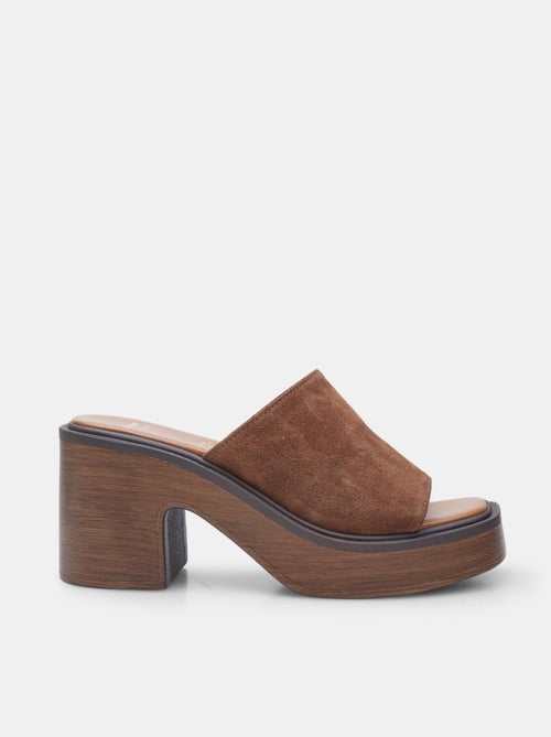 Mules  en daim BATA - Kiabi