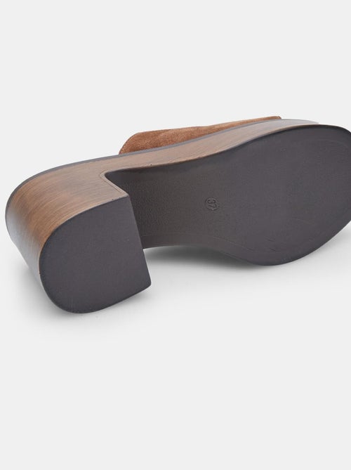 Mules  en daim BATA - Kiabi