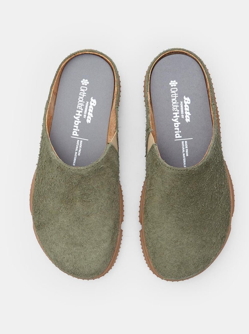 Mules en daim Bata Vert - Kiabi