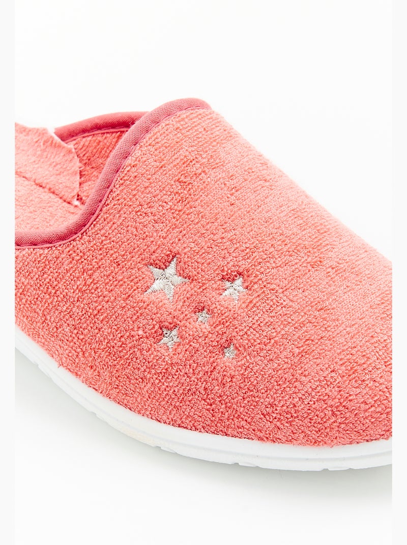 Mules en éponge  - Damart Corail - Kiabi