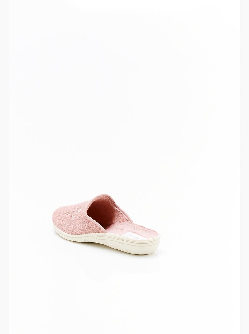 Mules en éponge  - Damart Rose pastel - Kiabi