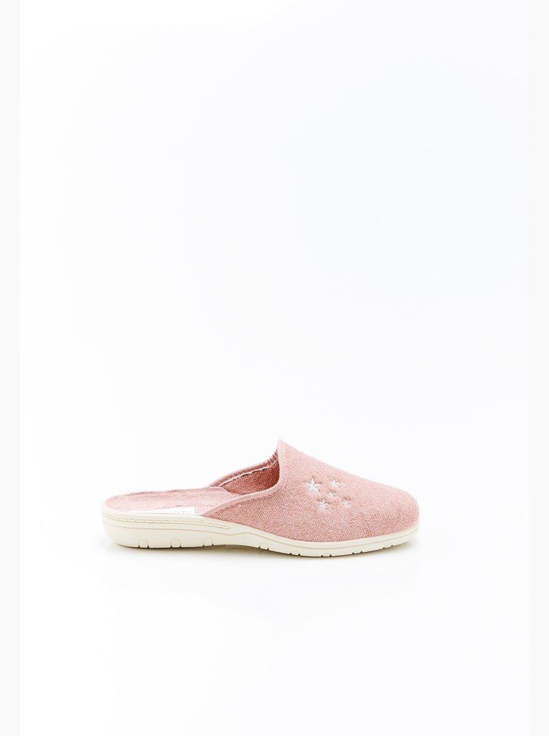 Mules en éponge  - Damart Rose pastel - Kiabi