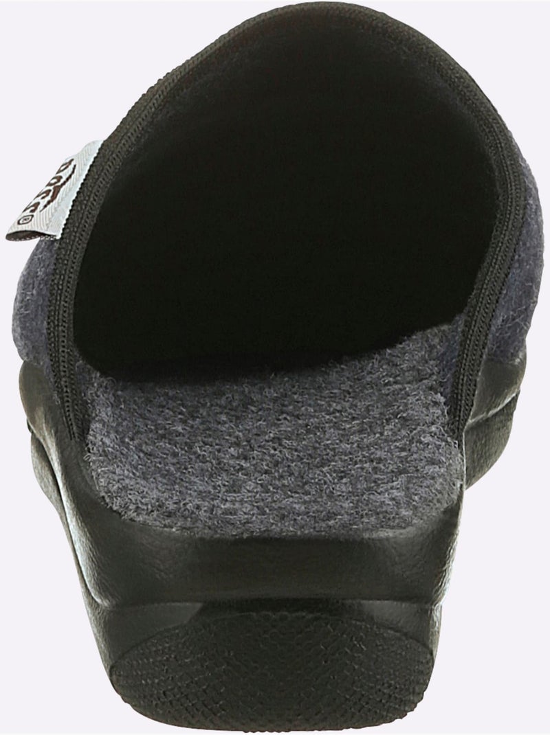 Mules en feutre à design patchwork avec semelle rembourrée - taille standard - witt Gris Bleu - Kiabi
