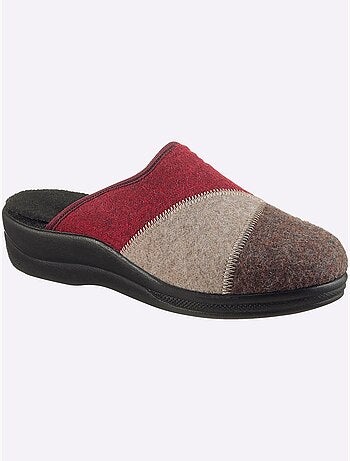 Mules en feutre à design patchwork avec semelle rembourrée - taille standard - witt