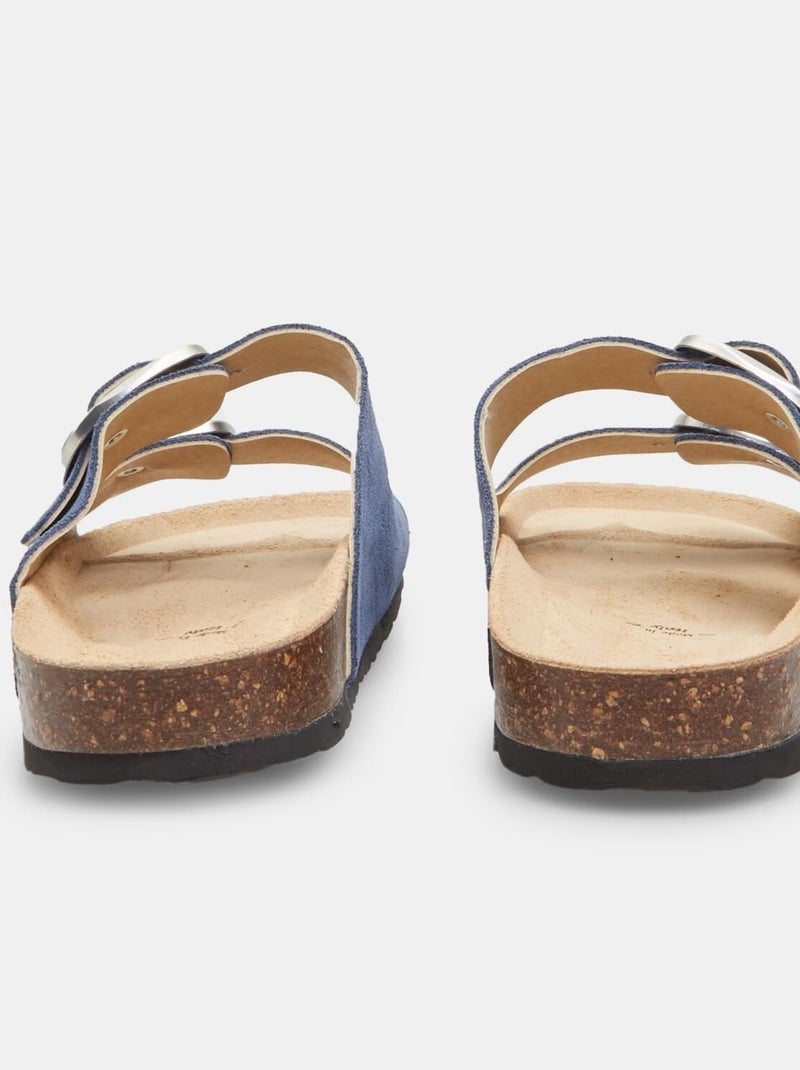 Mules en nubuck BATA Bleu - Kiabi