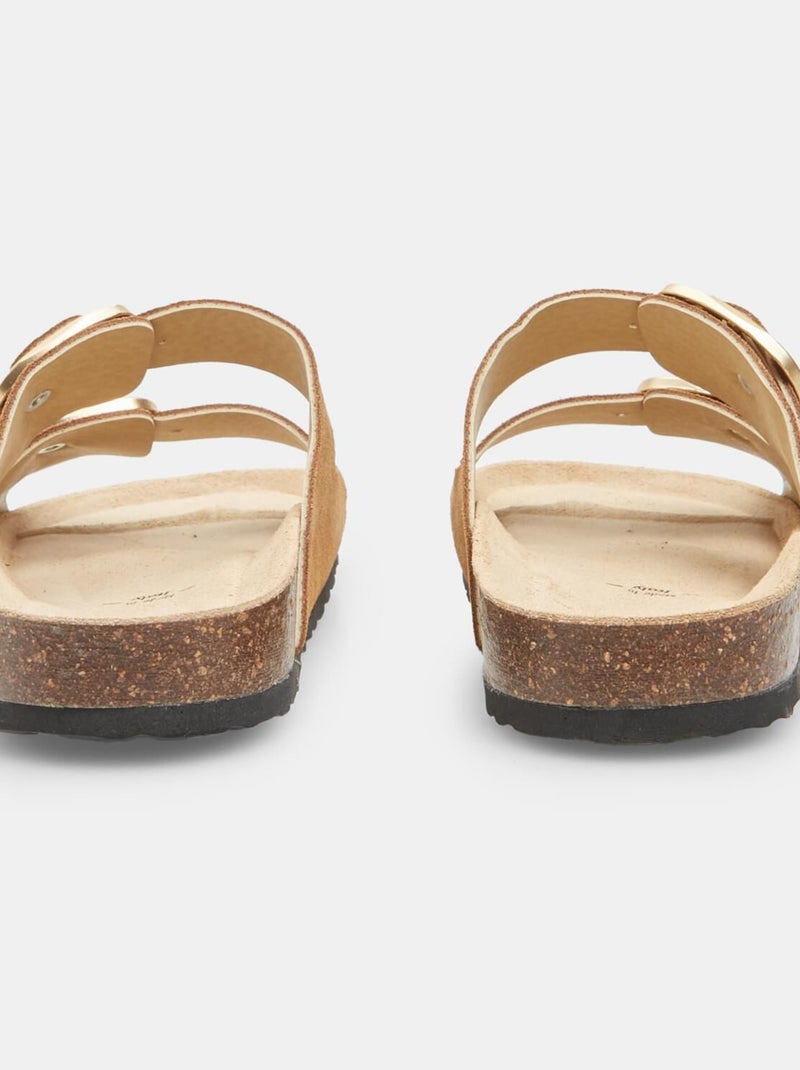 Mules en nubuck BATA Marron - Kiabi