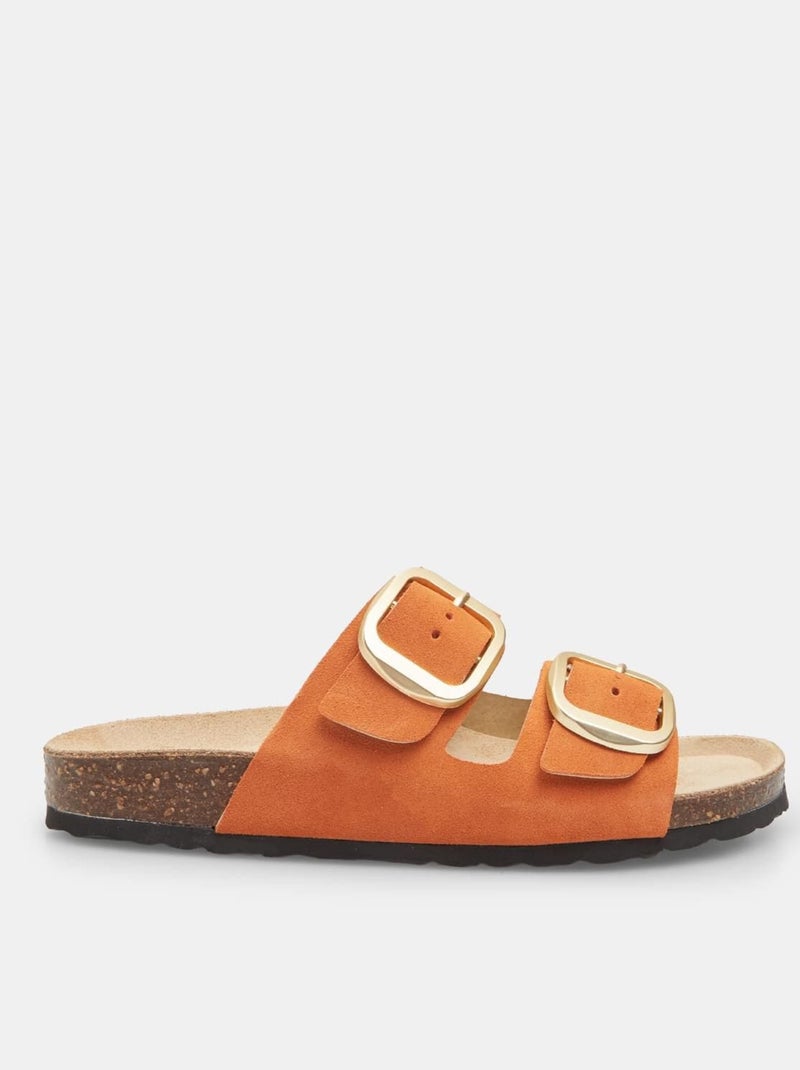 Mules en nubuck BATA Orange - Kiabi