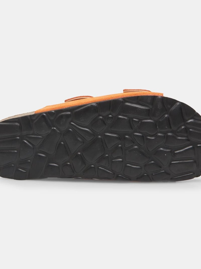 Mules en nubuck BATA Orange - Kiabi