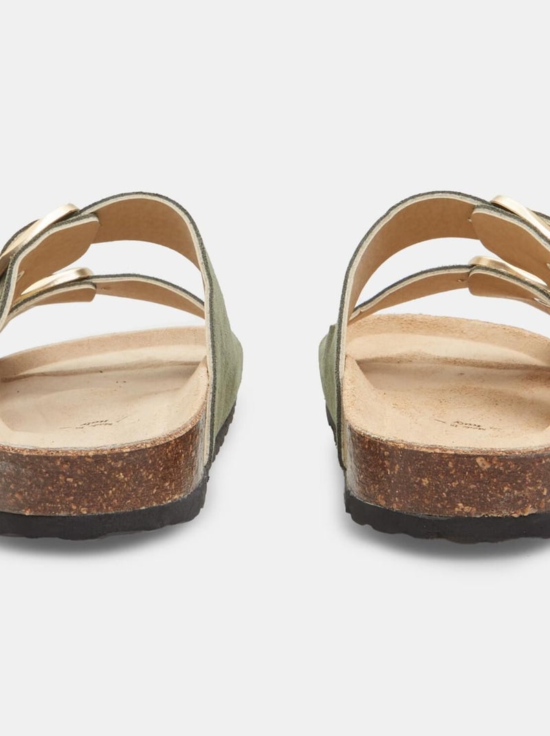 Mules en nubuck BATA Vert - Kiabi