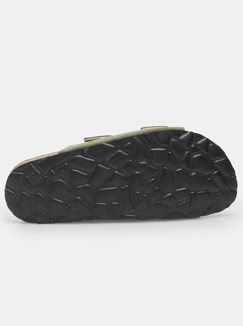 Mules en nubuck BATA Vert - Kiabi