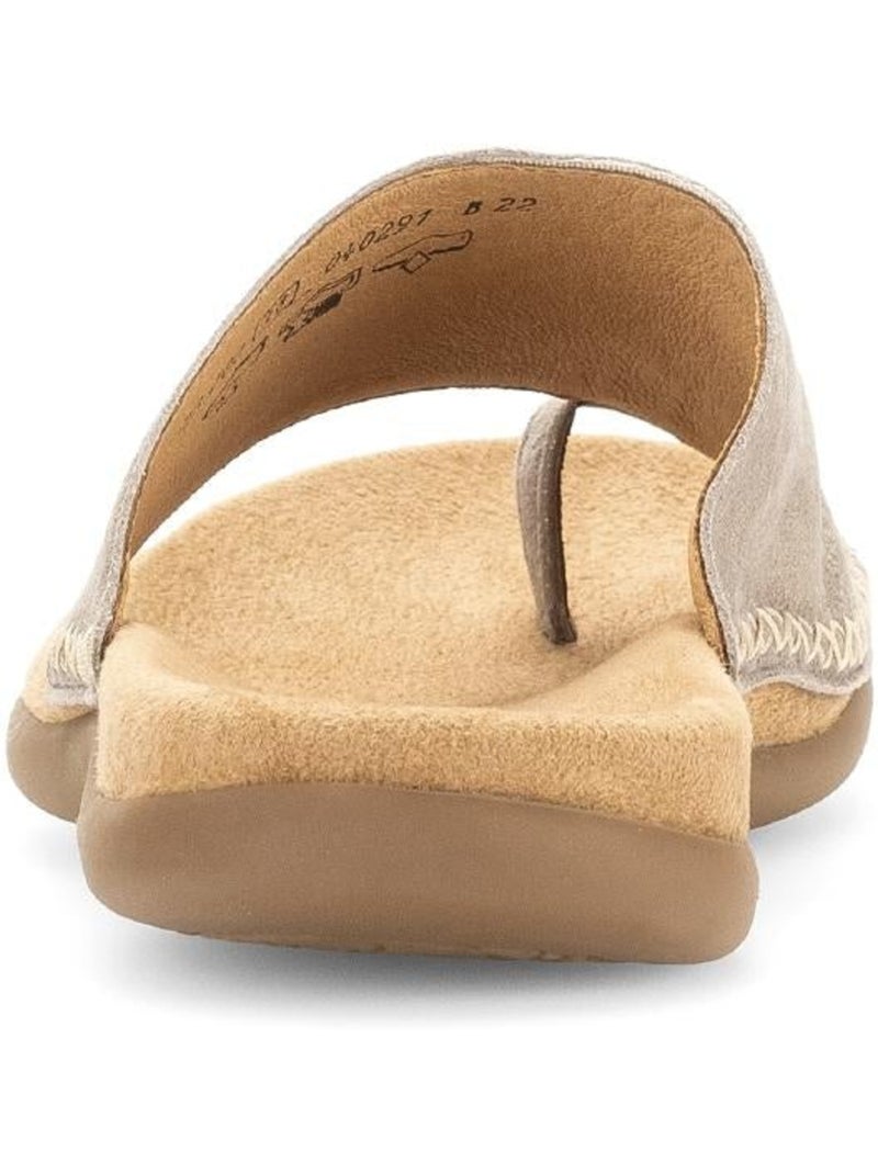 Mules  en nubuck Beige - Kiabi