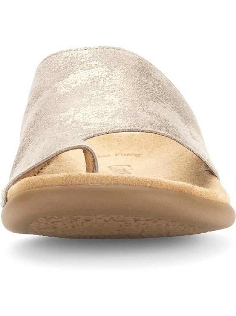 Mules  en nubuck Beige - Kiabi