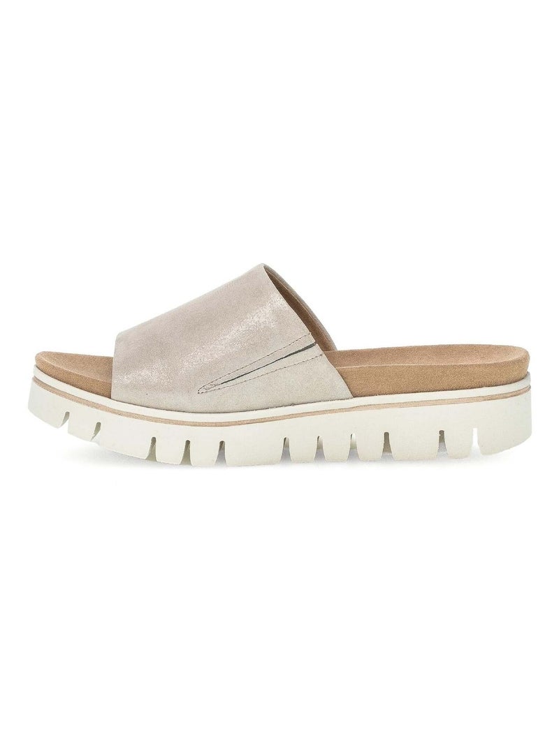 Mules  en nubuck Doré/or - Kiabi
