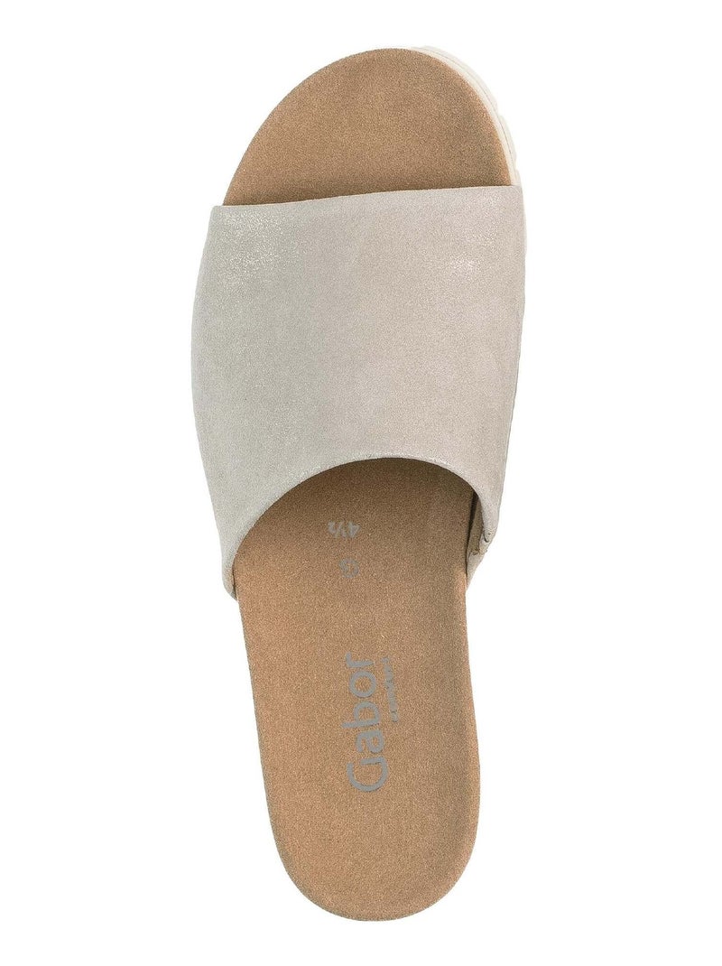 Mules  en nubuck Doré/or - Kiabi