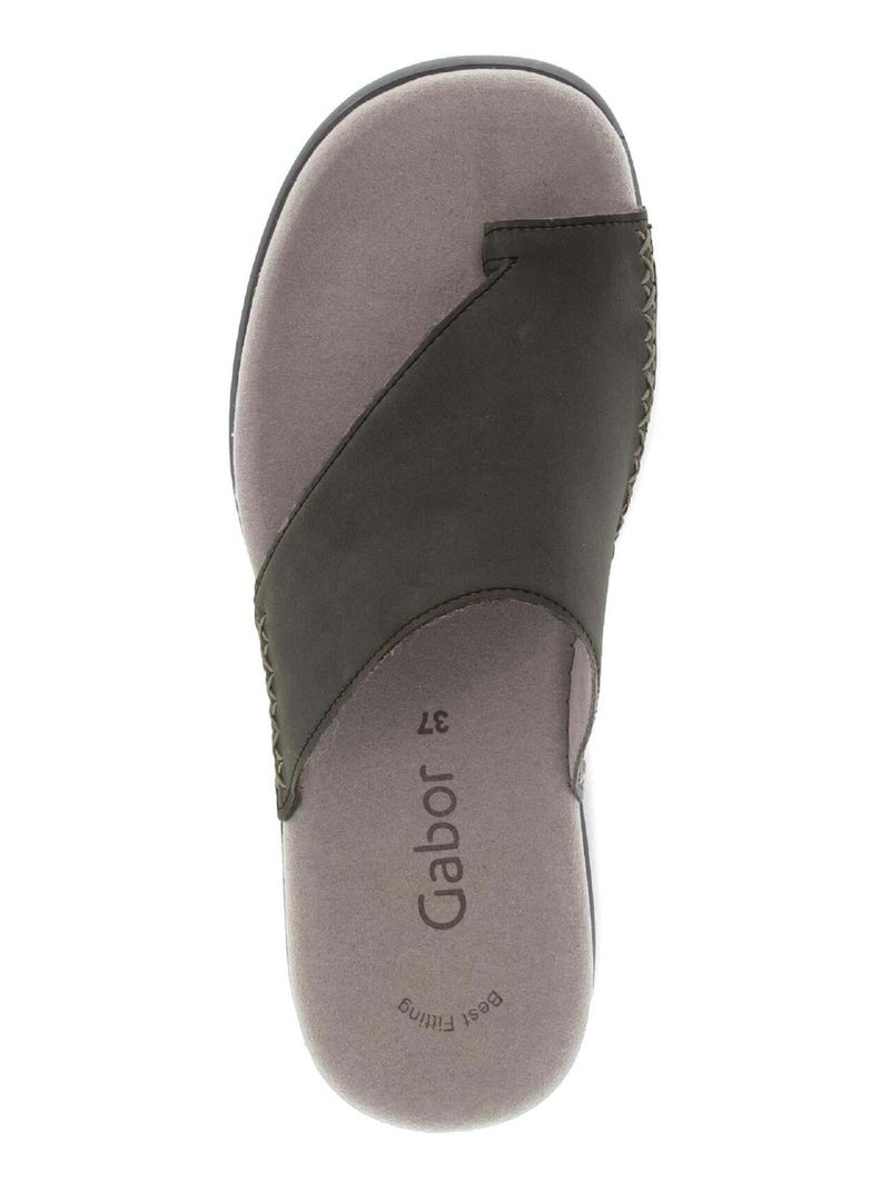 Mules  en nubuck Marron - Kiabi