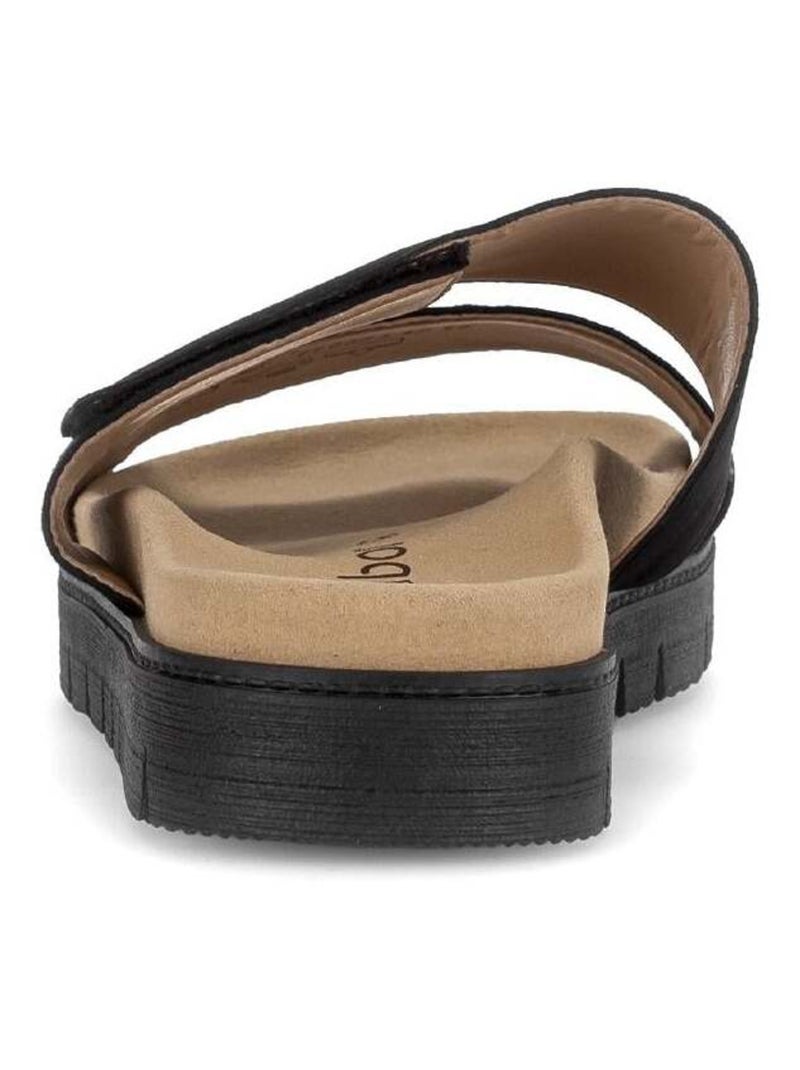 Mules  en nubuck Noir Noir - Kiabi