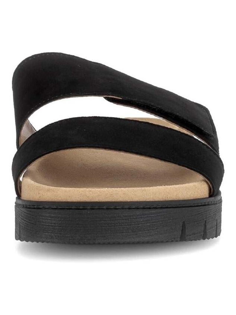 Mules  en nubuck Noir Noir - Kiabi