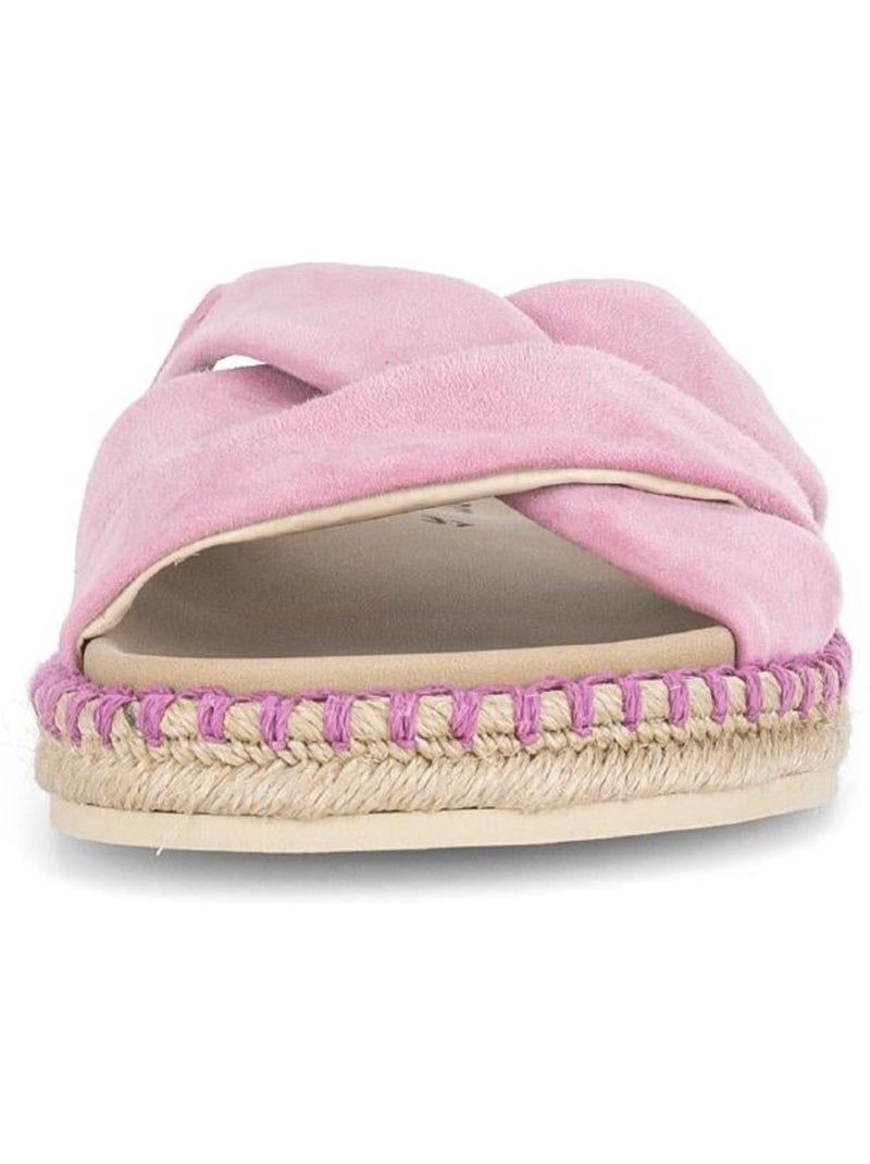 Mules  en nubuck Rose - Kiabi