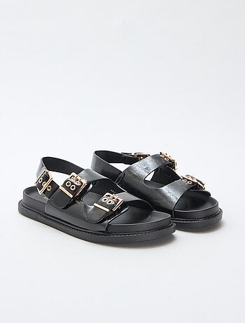 Mules en simili avec 3 brides réglables